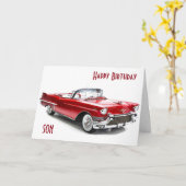 カデラックスタイル誕生日が男性に願クラシックう カード (黄色い花)