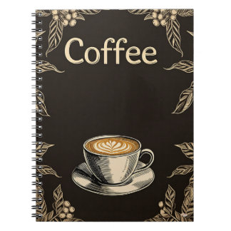 カデルノコーヒーラテカップ離れとさくらんぼ ノートブック