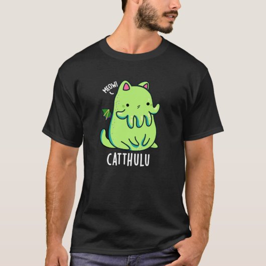 カトゥルおもしろいクチュルフキャットプンダークBG Tシャツ (正面)