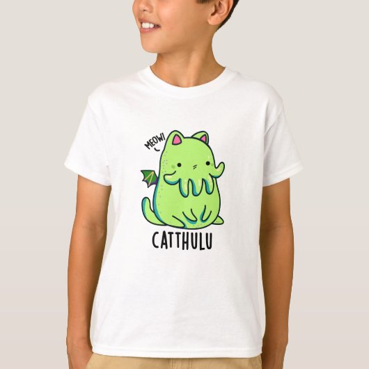カトゥルおもしろいクチュルフキャットプン Tシャツ (正面)