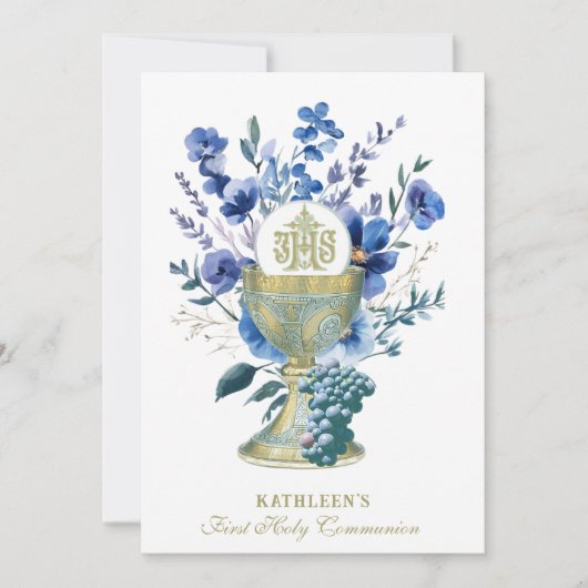 カトエレガントリック聖餐式フローラ 招待状 (正面)