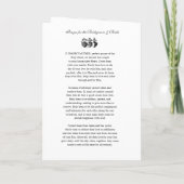 カトエレガントリッ結婚クのラテン語のマスプログラム カード (裏面)