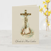 カトスペインのリック大衆供給祈りの言葉 カード (黄色い花)