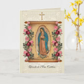 カトスペインのリック大衆供給祈りの言葉 カード (黄色い花)