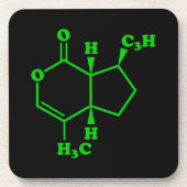 カトニップnepetalacton分子化学式 コースター (正面)
