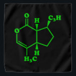 カトニップnepetalacton分子化学式 バンダナ<br><div class="desc">Catnipネペタラクトン分子～化学骨格構造式オーガニック化合物。Globe Trottersは、地球の特異な画像を専門のまわりにに扱っている。グリーティングカユニークード、はがき、ポスター、電話ケース、ステッカー、マウスパッドなど。</div>