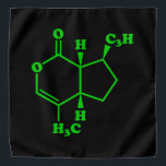 カトニップnepetalacton分子化学式 バンダナ<br><div class="desc">Catnipネペタラクトン分子～化学骨格構造式オーガニック化合物。Globe Trottersは、地球の特異な画像を専門のまわりにに扱っている。グリーティングカユニークード、はがき、ポスター、電話ケース、ステッカー、マウスパッドなど。</div>