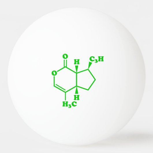 カトニップnepetalacton分子化学式 卓球ボール (正面)
