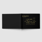 カトパーソナライズされたリックの結婚聖書集 ゲストブック (全面)