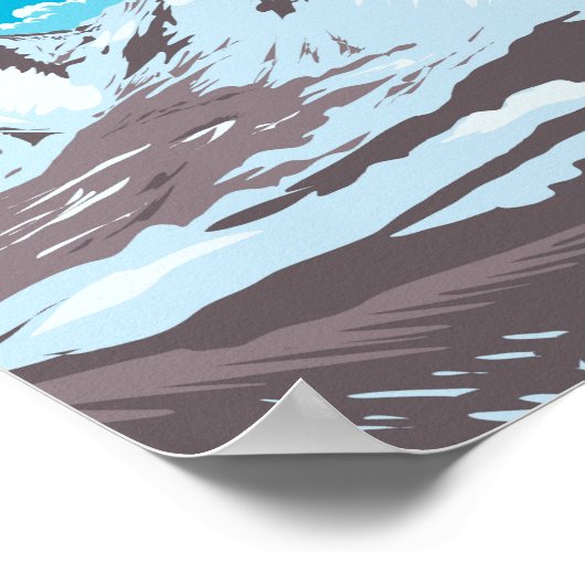 カトマイナショナルパークイラストレーショントラベルアートレトロ ポスター (角)