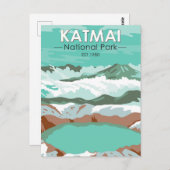 カトマイナショナルパークサミットクレーターレイクアラスカ ポストカード (正面/裏面)