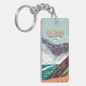 カトマイナショナルパーク一万煙ヴィンテージ キーホルダー (正面左)