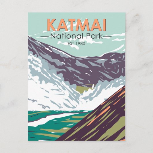 カトマイナショナルパーク一万煙ヴィンテージ ポストカード (正面)