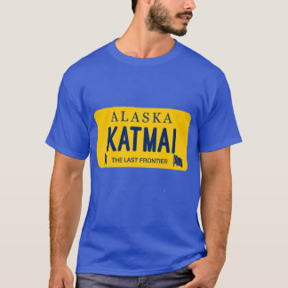 カトマイ・アラスカ ナンバープレート Tシャツ
