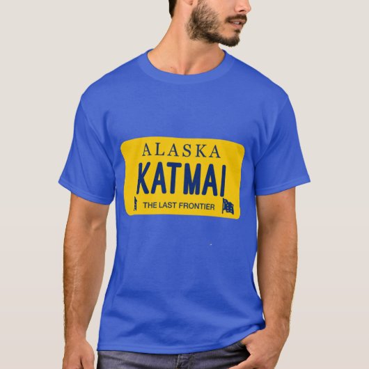 カトマイ・アラスカ ナンバープレート Tシャツ (正面)