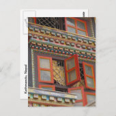 カトマンズのオレンジ色の窓 ポストカード (正面/裏面)