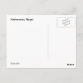 カトマンズのオレンジ色の窓 ポストカード (裏面)