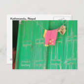 カトマンズのピンクの緑 ポストカード (正面/裏面)