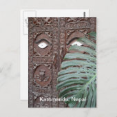 カトマンズの注意深い扉 ポストカード (正面/裏面)