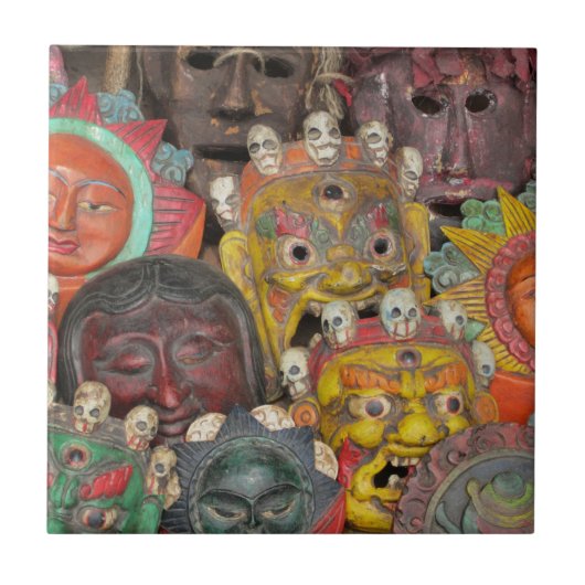 カトマンズタイルのブダナートのマスク タイル (正面)