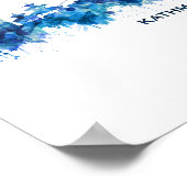 カトマンズネパールスカイラインブルー ポスター (角)