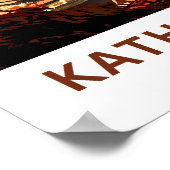 カトマンズネパールトラベルプリント ポスター (角)