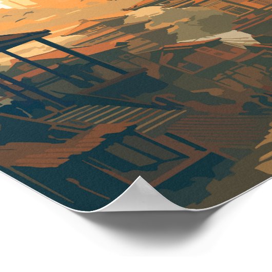 カトマンズネパール旅行アートヴィンテージ ポスター (角)