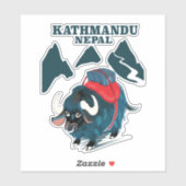 カトマンズネパール旅行ポスター シール (シート)