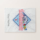 カトマンズマウンテンズネパールレトロフラッグススーベニアム ジグソーパズル (横)