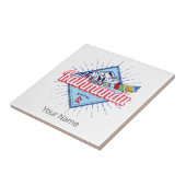 カトマンズマウンテンズネパールレトロフラッグススーベニアム タイル (側面)