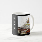 カトマンズ・ストゥパ・ブダナート – ネパール(仏) コーヒーマグカップ (正面右)