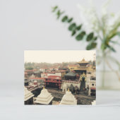 カトマンズ、屋上、寺院ネパール ポストカード (スタンド正面)