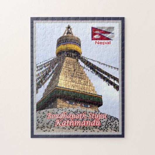 カトマンズ – Boudhanath Tuoa – ネパール – ジグソーパズル (縦)