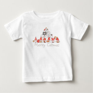 カトメリーマスかわいいクリスマスクリスマス ベビーTシャツ
