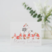 カトメリーマスかわいいクリスマスクリスマス ポストカード (スタンド正面)