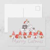 カトメリーマスかわいいクリスマスクリスマス ポストカード (正面/裏面)