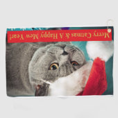 カトメリーマスとハッピーミュー年！ ゴルフタオル (横)