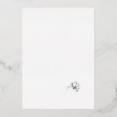 カトモノグラムのリ結婚ック 箔招待状 (裏面)