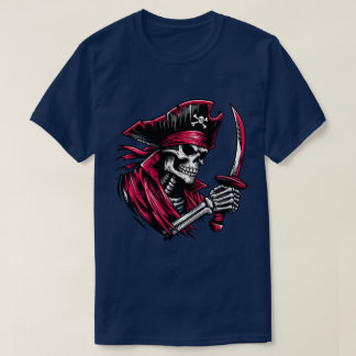 カトラスとの海賊スカル Tシャツ