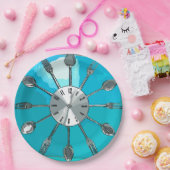 カトラリーオクロックプレート ペーパープレート (パーティー)