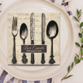 カトラリーケータリングレストランカテラーパーソナルシェフ スクエア名刺