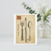 カトラリー – ヴィンテージフランスのはがき ポストカード (スタンド正面)