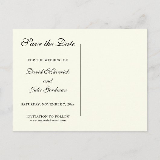 カトリエレガントックアイボリー聖家が日を救う 案内ポストカード (裏面)