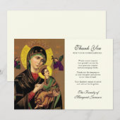 カトリエレガントックヴァージンメアリー・コンドレンスありがとう サンキューカード (正面/裏面)
