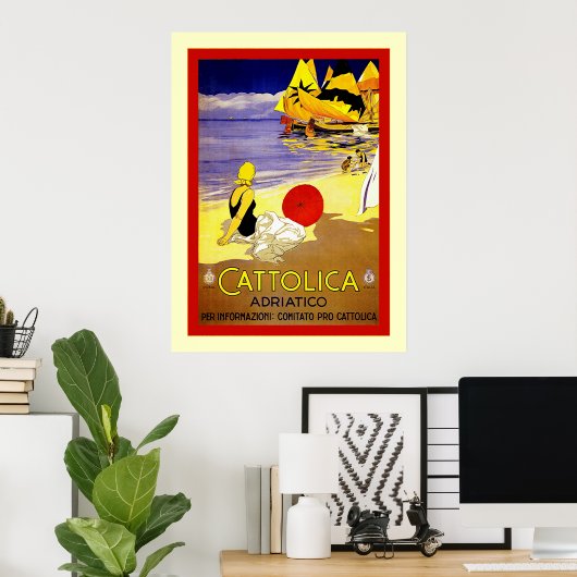 カトリカアドリアティコ~ヴィンテージイタリアン旅行 ポスター (ホームオフィス)
