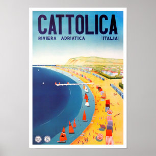 カトリカイタリアのヴィンテージ旅行ポスター ポスター