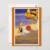 「カトリカ」ヴィンテージイタリアン旅行ポスター ポストカード (正面/裏面)