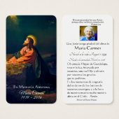 カトリスペインのック·イエス·葬儀記念聖書 (正面&裏面)