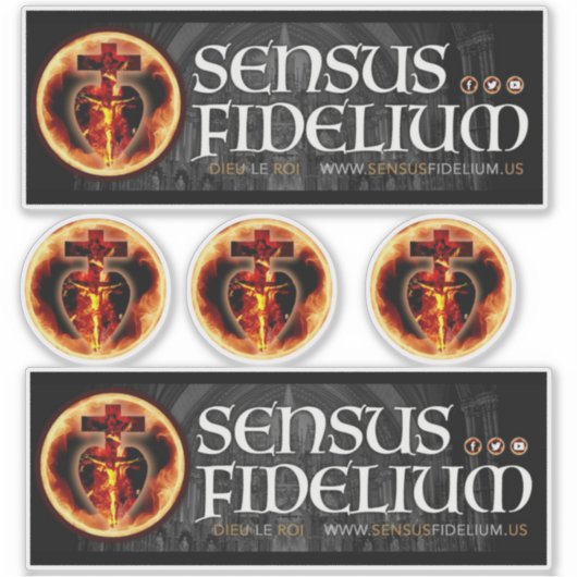 カトリックとキリストの十字架と聖三位一体の結合 シール (正面)