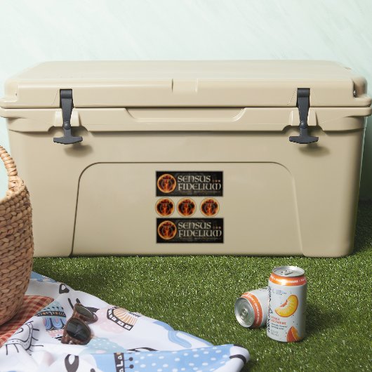 カトリックとキリストの十字架と聖三位一体の結合 シール (クーラー)